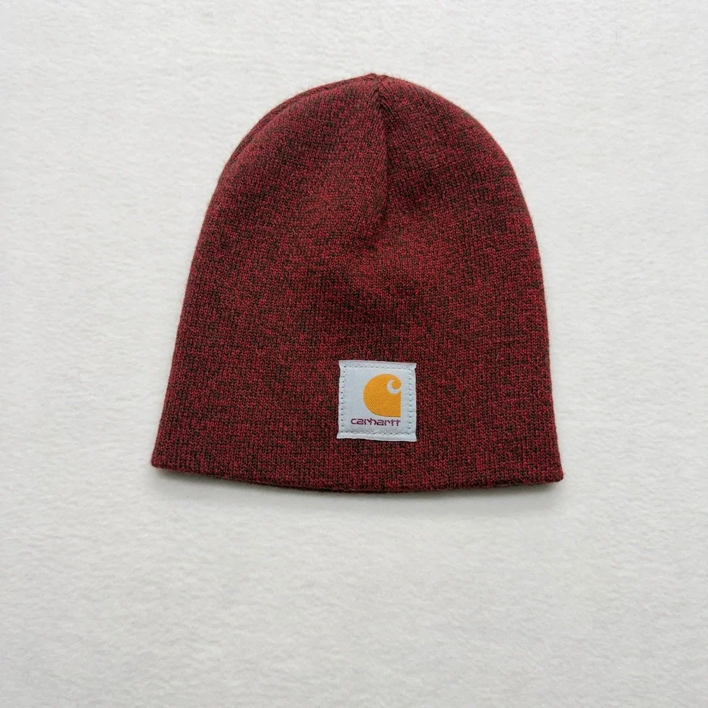 Carhartt Marled Knit Beanie Hat Mens OSFM Red‎ Black